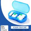 AKOAK 2 Counts Small Pill Box, Small Pocket Purse Pills Holder, Travel Pill Organizer Case, Plastic Storage Container, Daily Portable Medicine Vitamin Box view 3