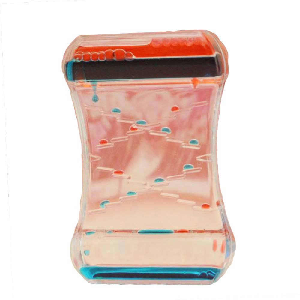 BARMI Drip Oil Hourglass Liquid Motion Bubble Timer Desk Decor Kids Toy Birthday Gift,Perfect Child Intellectual Toy Gift Set Red + Blue