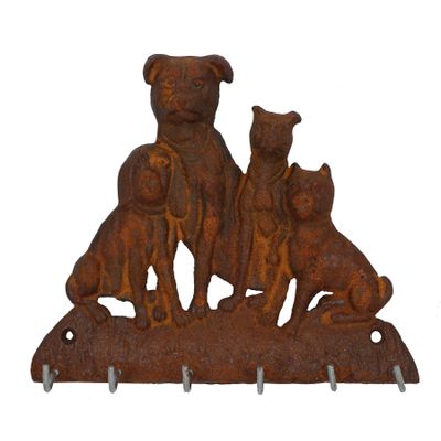 AB Tools Dog Key Rack Hanger Hook Cast Iron Wall Home Rustic Peg Rail Holder Storage
