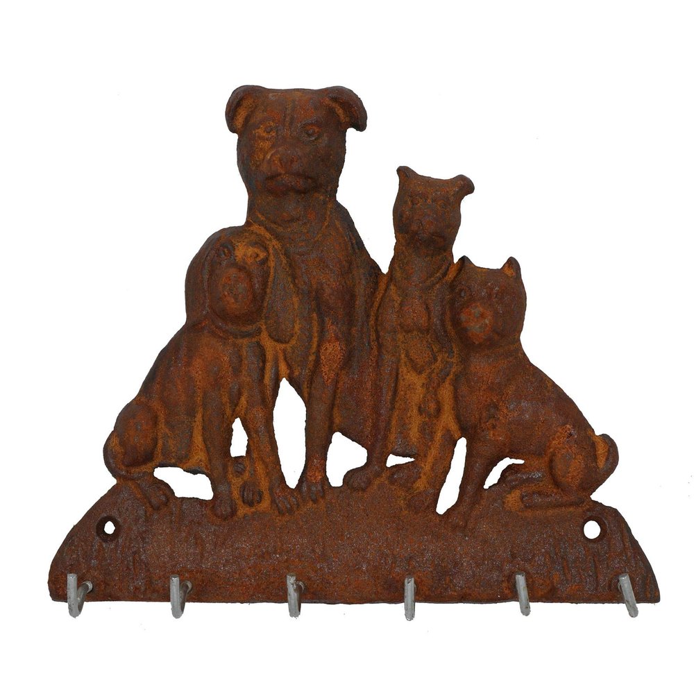 AB Tools Dog Key Rack Hanger Hook Cast Iron Wall Home Rustic Peg Rail Holder Storage