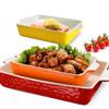 3Pack Ceramic Baking Dish for Oven Large Casserole Baking Dish with Handles Packaging Upgrade Nonstick Ceramic Bakeware for Cooking, Cakes, Lasagna & Gift, Red view 1