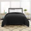 100% Cotton -Twin/Twin XL Size 500 GSM,Soft Fluffy Duvet Insert with Corner Tabs,Baffle Box Stitched Comforter with 2 Pillowshams (3 pc | Black) view 1