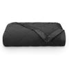 100% Cotton -Twin/Twin XL Size 500 GSM,Soft Fluffy Duvet Insert with Corner Tabs,Baffle Box Stitched Comforter with 2 Pillowshams (3 pc | Black) view 2