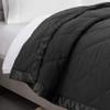 100% Cotton -Twin/Twin XL Size 500 GSM,Soft Fluffy Duvet Insert with Corner Tabs,Baffle Box Stitched Comforter with 2 Pillowshams (3 pc | Black) view 3