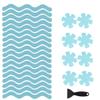 MIALLAMS Bathtub Stickers Non-Slip,32 Pcs Safety Bathtub Strips Adhesive Decals with Premium Scraper for Tub,Stairs,Kitchen,Shower Room,Treads,Bath Room,Floor,Swimming Pool (Blue) view 1