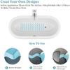 MIALLAMS Bathtub Stickers Non-Slip,32 Pcs Safety Bathtub Strips Adhesive Decals with Premium Scraper for Tub,Stairs,Kitchen,Shower Room,Treads,Bath Room,Floor,Swimming Pool (Blue) view 3