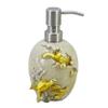 6-inch Turtle Soap Dispenser - Loyal Gold Resin Bathroom Organizer with Mother & Baby Design, Ocean Theme Coastal Decor view 1