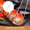 1 Pair Sushi Chopsticks, 28.3cm/11.1in Extra Long Metal Japanese Cooking Chopsticks Sushi Chef Traditional Garnishing Plating Tweezers Chop Sticks for Asian Style Dinner Party(S 11in) view 2