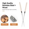 1 Pair Sushi Chopsticks, 28.3cm/11.1in Extra Long Metal Japanese Cooking Chopsticks Sushi Chef Traditional Garnishing Plating Tweezers Chop Sticks for Asian Style Dinner Party(S 11in) view 3