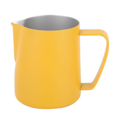 20oz Milk Frothing Pitcher, Stainless Steel Espresso Pouring Jug for Latte Art(Yellow)