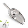 Stainless Steel Ice Scoop, Food Scooper Heavy Duty Ice Flour Utility Bucket Scoop with Handle for Coffee Beans Rice Flour Popcorn Dried Fruit, Bar, Parties & Weddings (38oz) view 1