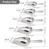 Stainless Steel Ice Scoop, Food Scooper Heavy Duty Ice Flour Utility Bucket Scoop with Handle for Coffee Beans Rice Flour Popcorn Dried Fruit, Bar, Parties & Weddings (38oz) view 4