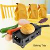 Candlelight Cheese Raclette with Foldable Handle, Portable Tea Light Raclette Set Non-Stick Cheese Raclette Melter Pan Stove Set view 2