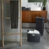 CURVER Jute Laundry Box 58 L - Dirty Laundry Bin with Lid - Good Ventilation - Ergonomic Handles - for Bathroom or Laundry Room - 70% Recycled - 43 x 34 x 58.2 cm - Grey view 3