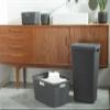 CURVER Jute Laundry Box 58 L - Dirty Laundry Bin with Lid - Good Ventilation - Ergonomic Handles - for Bathroom or Laundry Room - 70% Recycled - 43 x 34 x 58.2 cm - Grey view 4
