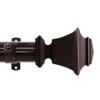 123.5" Cocoa Contemporary Curtain Rod with Mounting Brackets view 1