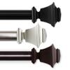 123.5" Cocoa Contemporary Curtain Rod with Mounting Brackets view 2