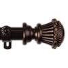246" Bronze Solid Contemporary Single Window Curtain Rod view 1