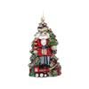 Mark Roberts 2021 Jeweled Nutcracker Ornament - Red and Blue 8 Inch Hanging Christmas Decoration with Tree and Train Accents view 1