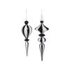 Mark Roberts 38-13392 2 Blown Glass Hanging Ornaments, Grand Stripes Finial 9-11 Inches view 1