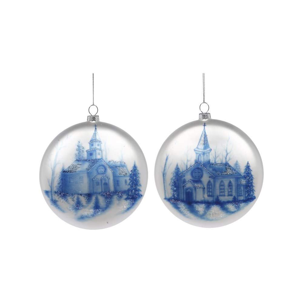 Mark Roberts 2021 Delft Holland Ornament - 5-inch Christmas Decor, Assortment of 2