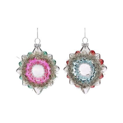 Mark Roberts 2021 Glamour Glam Ornament, 3.5'' - Christmas Tree Ornaments, Holiday Decoration, Assortment of 2