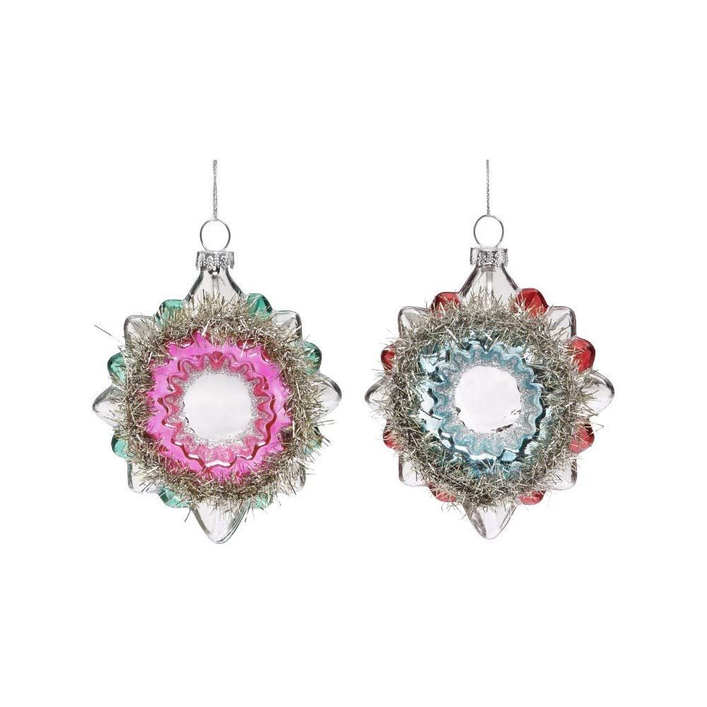 Mark Roberts 2021 Glamour Glam Ornament, 3.5'' - Christmas Tree Ornaments, Holiday Decoration, Assortment of 2