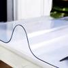 120x42 Inch Vinyl Clear Table Cover Protector Thicken Glass Plastic Table Protector for Dining Room Table Glass Plastic Tablecloth Protector Transparent Table Cloth Table Pad for Kitchen Wood Grain view 2
