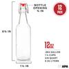 Ilyapa 12oz Clear Glass Beer Bottles for Home Brewing - 12 Pack with Flip Caps for Beer Bottling view 2