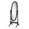 Roundhill Furniture Traditional Queen Anna Style Wood Floor Cheval Mirror, Black view 2