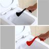 qiuqiu Bathroom Toilet Bowl Brush and Holders Set,Toilet Brush with Long Handle Full-Closed and Ceramic Base, Bathroom Cleaning Brush-White view 4
