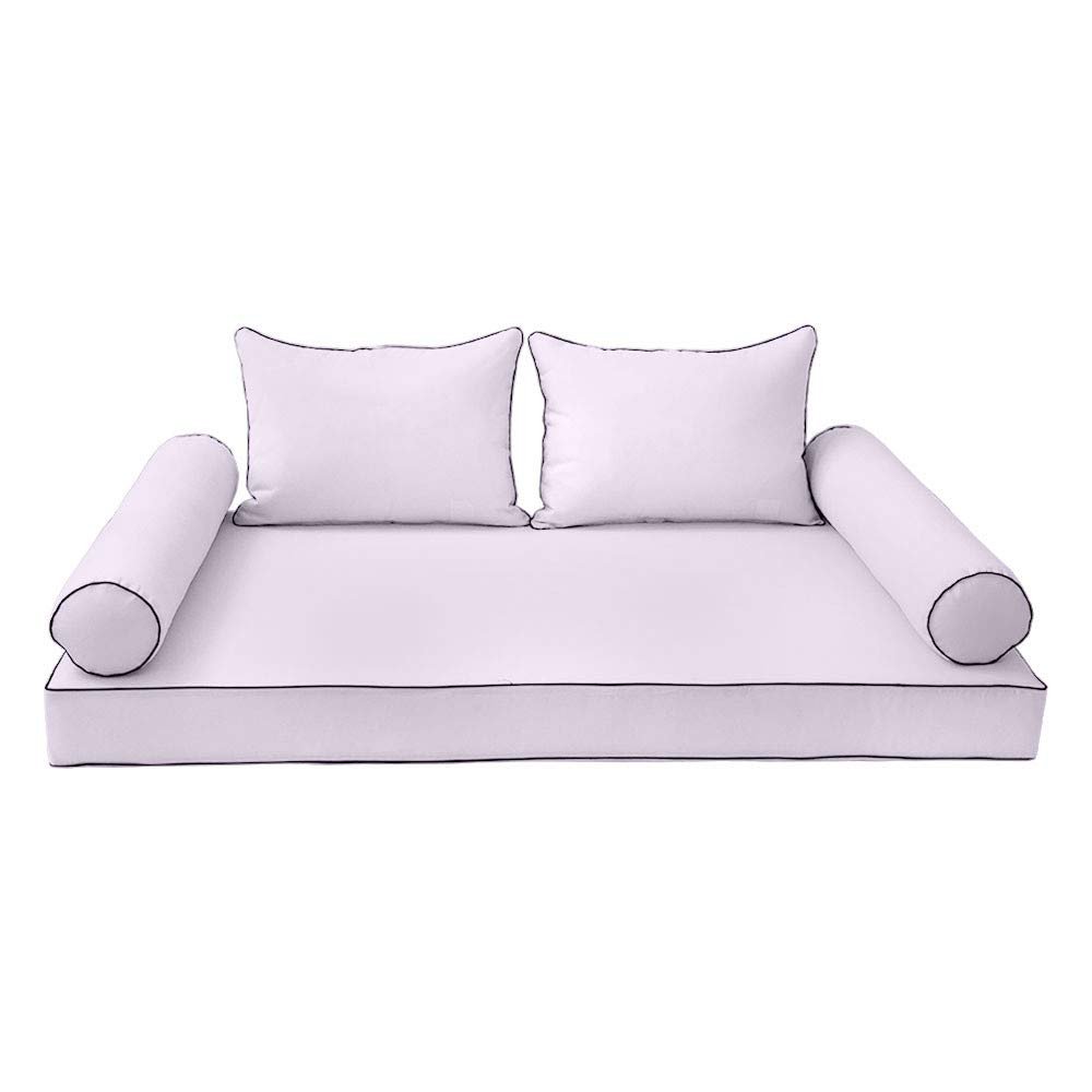 DBM IMPORTS *Cover ONLY*-S4 Outdoor Daybed Mattress Bolster Cushion Contrast Pipe Full-AD107