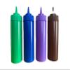 bark and lindy Rainbow Colors BPA Free Food Prep 12 oz Plastic Condiment Squeeze Bottle with Twist On Cap for Hot Sauces Ketchup Mustard Mayo Bundle of 4 Colors view 1