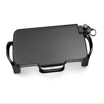 22-inch Everyday Electric Griddle with Removable Handles, for Eggs, Omelets, Pancakes Breakfast Sandwiches, Quesadillas, Cookies (Black), Sold by IVY