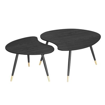 FUFU Coffee Table Triangle Nesting Coffee Table Vintage Living Room Set Coffee Table Side Table with Metal Legs for Office Furniture (Color : D)