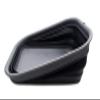 SAMMART 12L (3.17 Gallon) Collapsible Tub - Foldable Dish Tub - Portable Washing Basin - Space Saving Plastic Washtub (1, Grey/Black) view 3