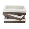 3Pcs Paper Rope Woven Storage Baskets, Delicate Storage Box for Shelves/Bathroom/Kitchen/Living Room/Office Desk/Bedroom. (Brown) view 1