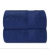 Belizzi Home Premium Cotton Oversized 2 Pack Bath Sheet 35x70-100% Pure Cotton - Ideal for Everyday use - Ultra Soft & Highly Absorbent - Machine Washable - Navy Blue view 1