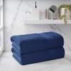 Belizzi Home Premium Cotton Oversized 2 Pack Bath Sheet 35x70-100% Pure Cotton - Ideal for Everyday use - Ultra Soft & Highly Absorbent - Machine Washable - Navy Blue view 3