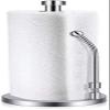 Kitchen Roll Holder, Free Standing Stainless Steel Paper Towel Holder Vertical Design with Spring Metal Pole Stand One-Handed Operation Paper Towel Dispenser view 1
