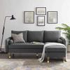 ALAMHI Mid-Century Modern Couch Legs - Set of 4, 6 Inch Brown Round Tapered with Brass Base for Cabinets, Coffee Table, Ottoman, Sofa, Loveseat, Armchair view 2