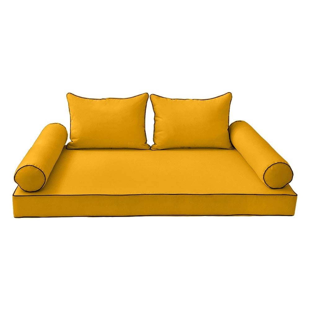 DBM IMPORTS *Cover ONLY*-Style 4 Daybed Mattress Bolster Pillow Contrast Trim Twin-AD108
