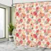 Ambesonne Abstract Shower Curtain, Hand Drawn Sketchy Geometrical Retro Modern Circles Image Illustration, Cloth Fabric Bathroom Decor Set with Hooks, 69" W x 75" L, Dark Magenta view 4