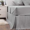8Pcs Pinch Pleated Comforter Bedding Collection 100% Cotton 500 GSM in A Bag 1Comforter,1Fitted Sheet 15''DP,1Flat Sheet,2Pillow Shams,2Pillow Cases,1Pleated Bed Skirt 15''Drop,Twin XL/Pinch Gray view 4