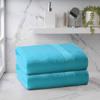 Belizzi Home Premium Cotton Oversized 2 Pack Bath Sheet 35x70-100% Pure Cotton - Ideal for Everyday use - Ultra Soft & Highly Absorbent - Machine Washable - Turquoise Blue view 3