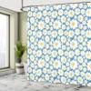 Ambesonne Floral Shower Curtain, Pastel Cartoon Like Flowers Daisies Spring Time Season Artwork Print, Cloth Fabric Bathroom Decor Set with Hooks, 69" W x 70" L, Sea Aqua Blue view 4