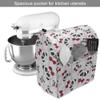 Lunarable Panda Stand Mixer Cover, Funny Pattern of Asian Bear Animal in Romantic Bow Tie Cartoon Design, Kitchen Appliance Organizer Bag Cover with a Pocket, 6-8 Quarts, Grey Black view 2
