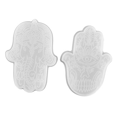 2pcs DIY Multi-Purpose Hamsa Hand Silicone Mold for Crafting Unique Epoxy Decorations Flexible and Easy to for DIY Accessories and Creative Projects