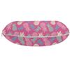 Ambesonne Fruits Travel Pillow Neck Rest, Hipster Exotic Pineapples Graphic Tropic Juicy Ananas Urban Jungle Foods, Memory Foam Traveling Accessory for Airplane and Car, 12", Pink Blue view 2