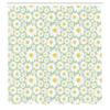 Ambesonne Floral Shower Curtain, Pastel Cartoon Like Flowers Daisies Spring Time Season Artwork Print, Cloth Fabric Bathroom Decor Set with Hooks, 69" W x 70" L, Pale Sage view 2